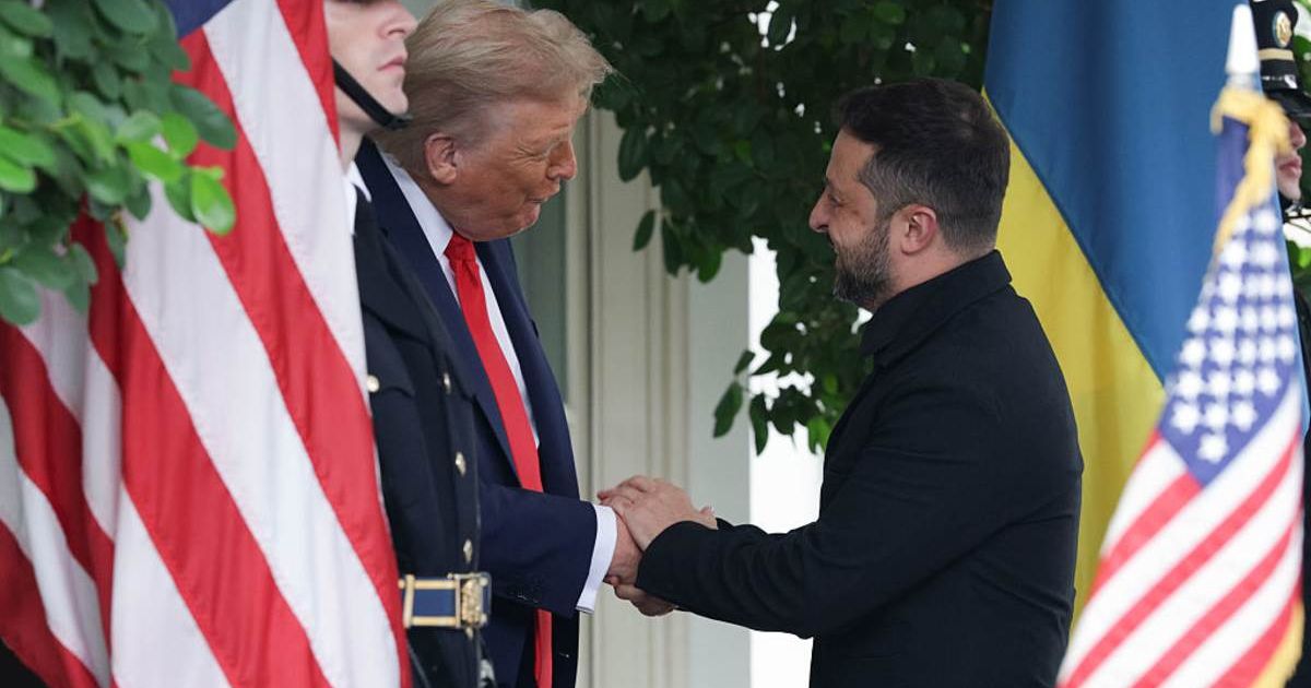 Volodymyr Zelensky signaled that the NATO bid could be dropped for peace but stressed robust, legally binding US security guarantees to replace NATO membership and deter future aggression  (Getty Images)