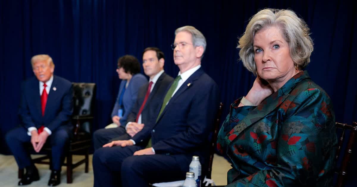 Senior Trump administration officials praised Susie Wiles’ leadership, dismissed the Vanity Fair article as a smear campaign, and highlighted her loyalty to the president (Getty Images)