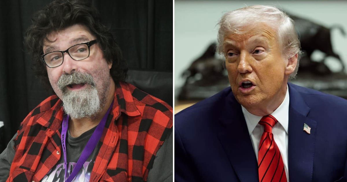 Professional wrestling icon Mick Foley announced that he had severed ties with World Wrestling Entertainment, saying the company’s close relationship with President Donald Trump led him to that decision (Bobby Bank, Alex Wong/Getty Images)