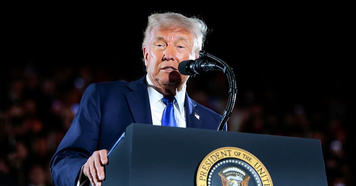 President Donald Trump questioned Brown University’s surveillance system and said, 'They had their own guards, their own police, their own everything.' (Anna Moneymaker/Getty Images)
