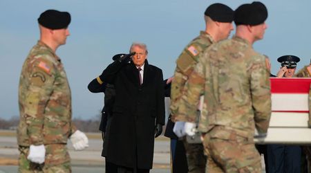 Trump attends dignified transfer ceremony for 3 Americans killed in Syria
