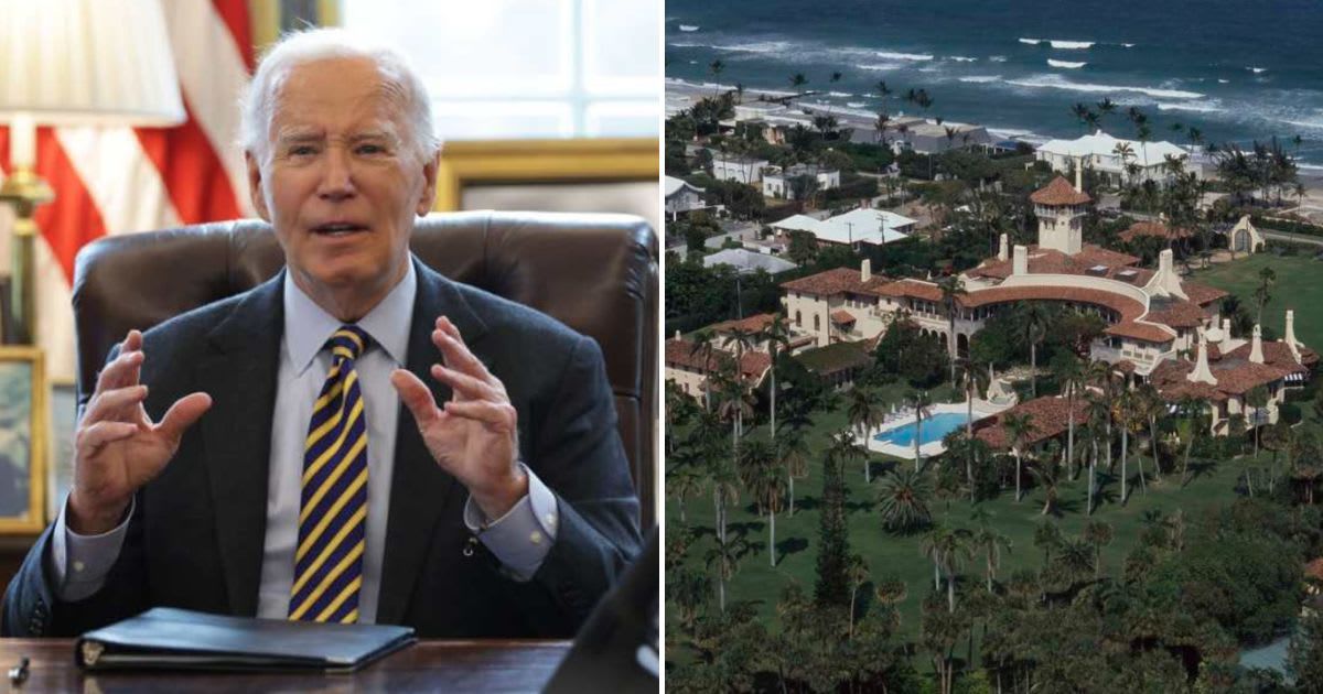 Attorney General Pam Bondi’s former chief of staff Chad Mizelle claimed Joe Biden's White House was 'very much involved' in the raid on Donald Trump's Mar-a-Lago (Getty Images)