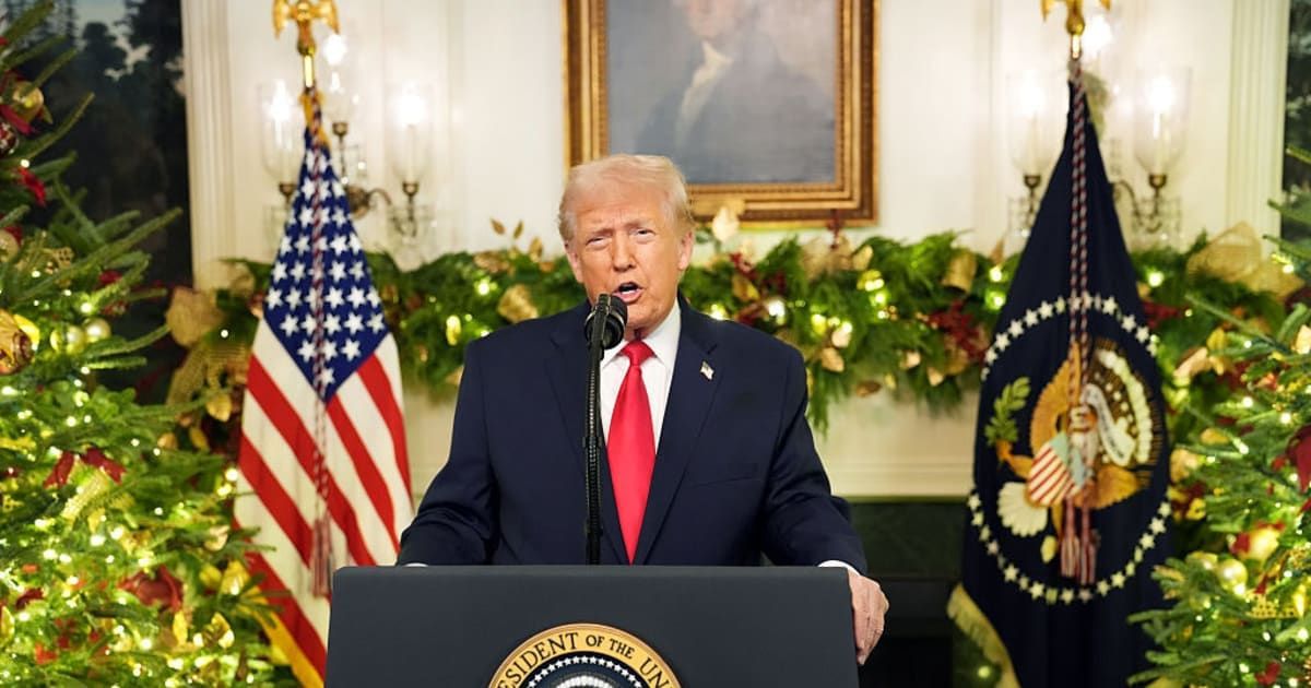 In a White House video, President Donald Trump promised America the 'most spectacular birthday party' with 'Freedom 250' (Getty Images)