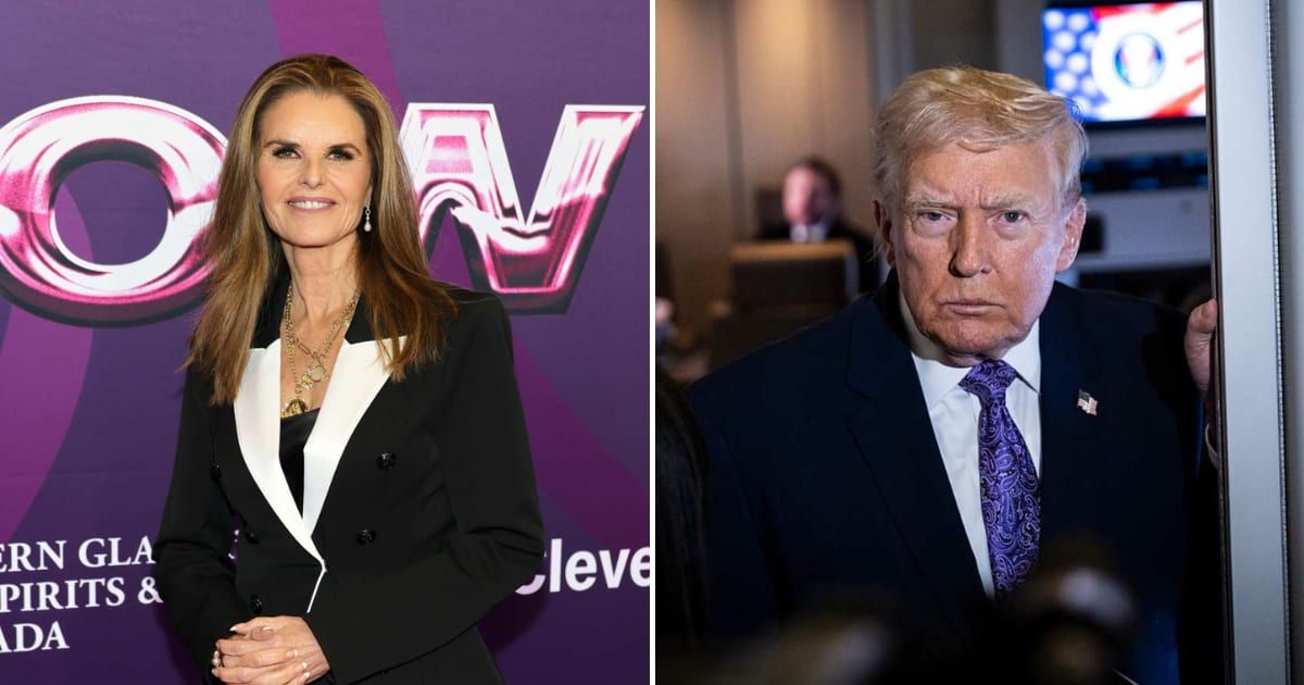 Maria Shriver said adding President Donald Trump’s name was neither 'dignified' nor humorous and argued that it fell far below the stature of the presidency (Getty Images)