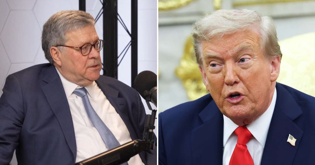 Ex-AG Bill Barr recounts Donald Trump's reaction when he told him Jeffrey Epstein was dead (Ruthless/YouTube, Getty Images)