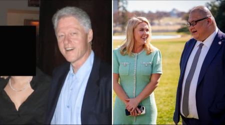 White House aides Steven Cheung and Karoline Leavitt react to Bill Clinton's photos in Epstein files