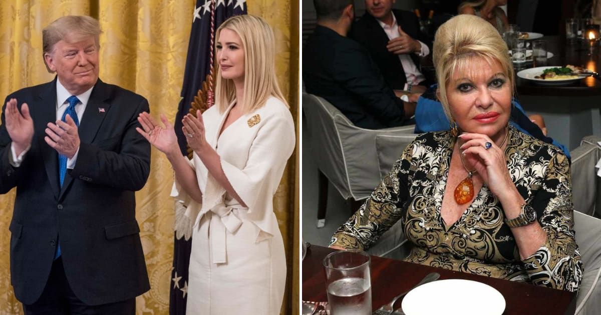 President Donald Trump's late first wife, Ivana, and eldest daughter, Ivanka, are among the names found in Jeffrey Epstein's contact list (Getty Images)