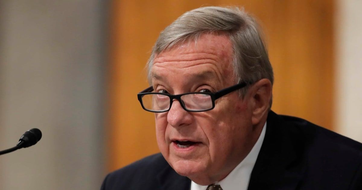Dick Durbin accused the Justice Department of violating federal law by withholding documents mandated under the 'Epstein Files Transparency Act' (Getty Images)