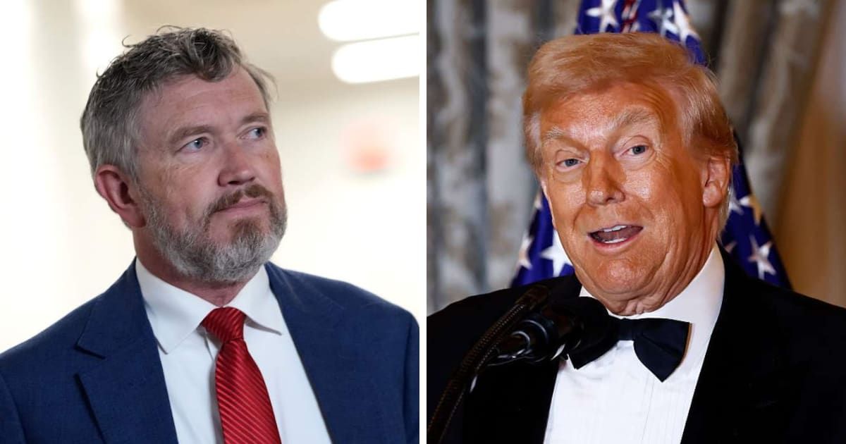 Thomas Massie accused the Department of Justice of violating the Epstein Files Transparency Act, urging followers to compare the law with the DOJ’s refusal to comply (Getty Images)