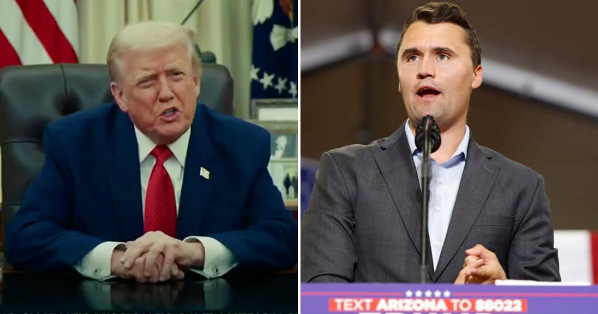Donald Trump remembered Charlie Kirk in a video message during AmericaFest (Fox News/X, Getty Images)