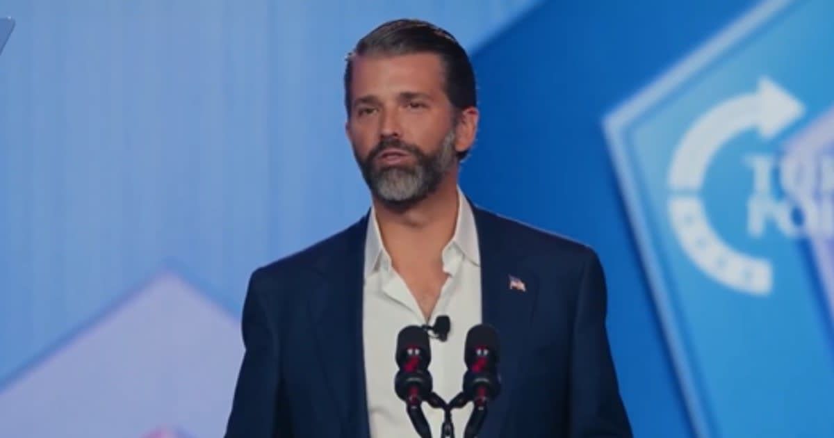 Donald Trump Jr spoke on the final day of Turning Point USA's annual AmericaFest conference on December 21, 2025, in Phoenix, Arizona (@TPUSA/X)
