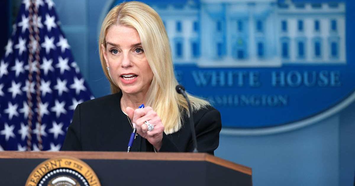 Pam Bondi assured Epstein victims that justice will be served and urged anyone with information to come forward (Joe Raedle/Getty Images)