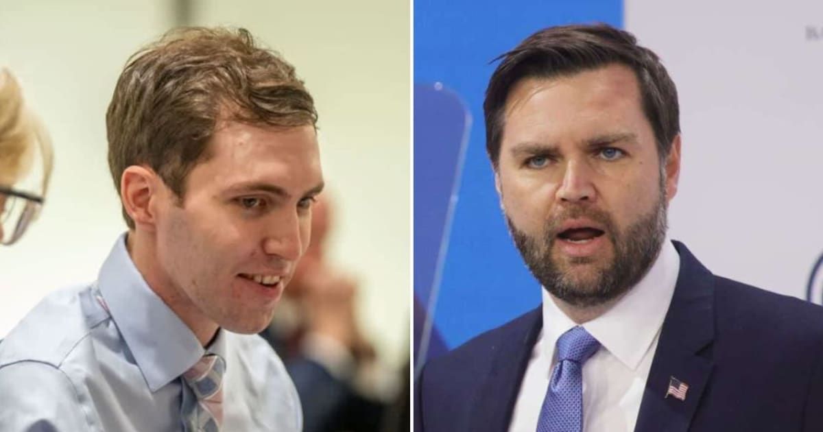 JD Vance claimed Tyler Robinson's attributes are what the left has 'actively advertised' they want for American families (Rick Egan/The Salt Lake Tribune via AP, Pool, Getty Images)