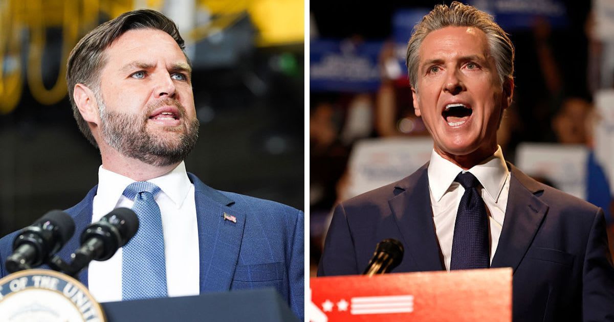 Nearly two-thirds of Americans said that they had no preferred candidate, though JD Vance and Gavin Newsom led their parties among respondents who did (Getty Images)
