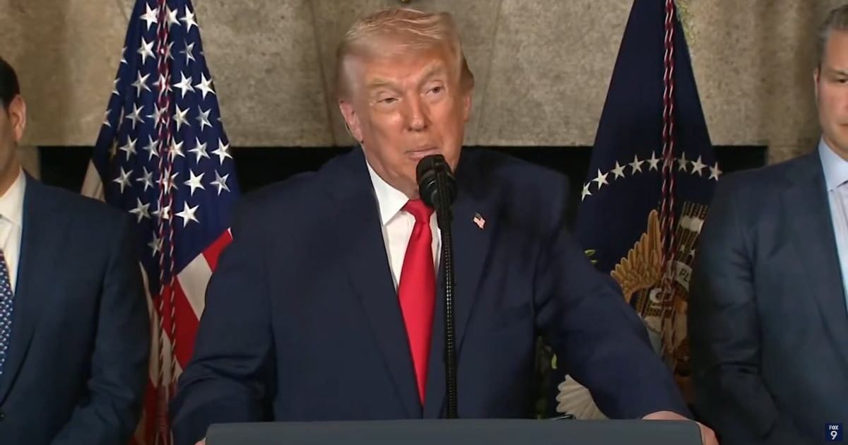 Trump also highlighted his administration’s efforts to reduce prescription drug prices, arguing that Americans have long paid far more than consumers overseas (Screengrab/@ThePatriotOasis)
