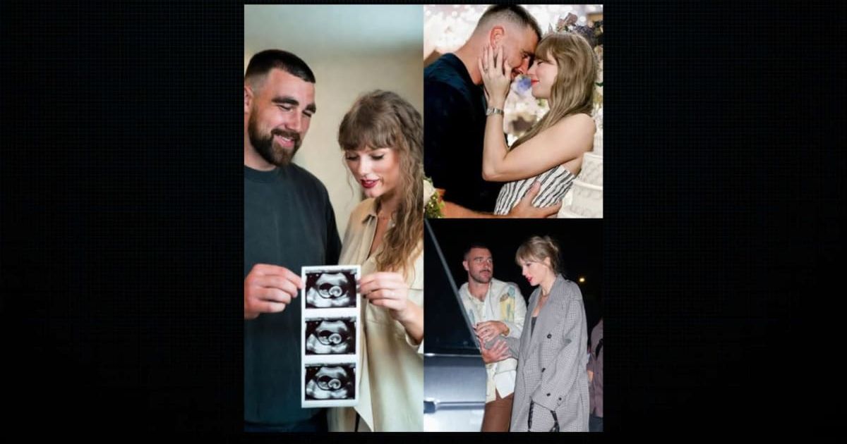 Taylor Swift and Travis Kelce began dating in summer 2023 and later announced their engagement on Instagram, sharing photos of Kelce proposing in his backyard (Facebook/@Star Secrets)