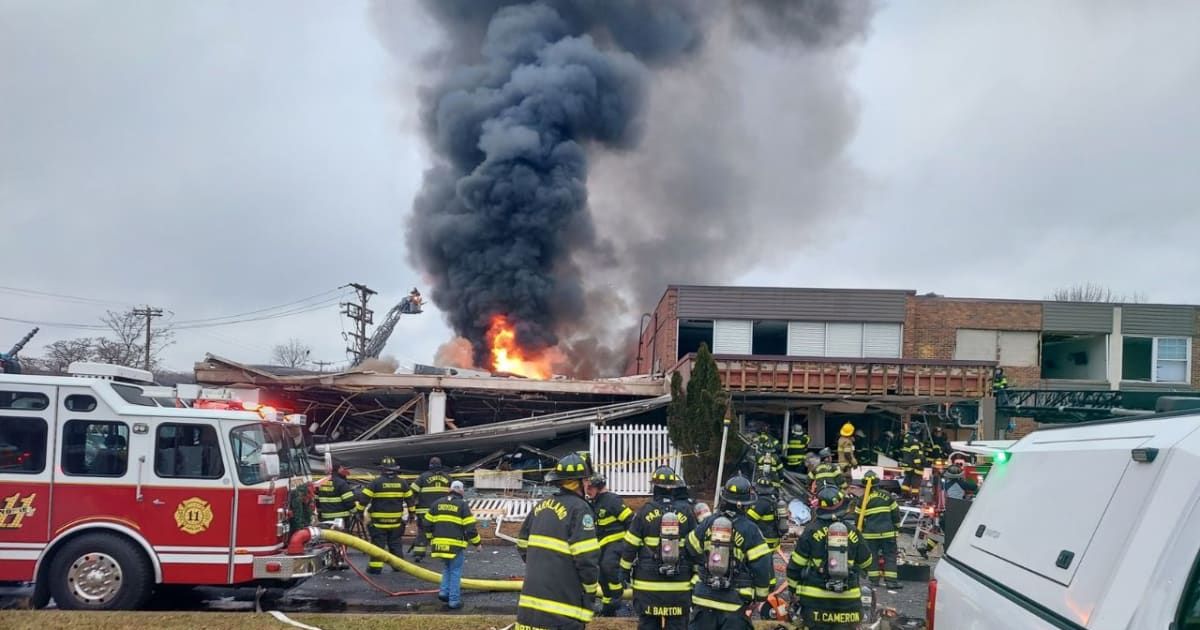 A suspected gas explosion sparked a deadly fire at Silver Lake Nursing Home in Bucks County, killing two and leaving many missing, Governor Josh Shapiro said (Parkland Fire Company)