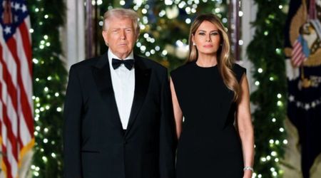 Donald and Melania Trump's solemn White House Christmas portrait generates online buzz