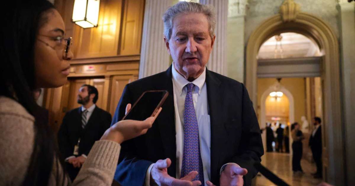 John Kennedy says his faith and patience are tested daily as he defends Trump economy amid media criticism (Getty Images)