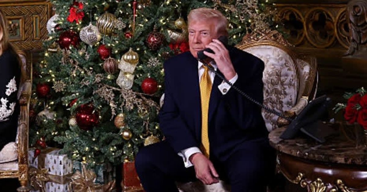 Donald Trump invokes election wins while taking Christmas Eve calls with children at Mar-a-Lago (Getty Images)
