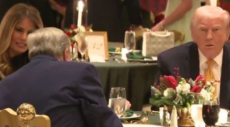 Trump enjoys Christmas Eve dinner at Mar-a-Lago with Melania Trump and her father Viktor Knavs