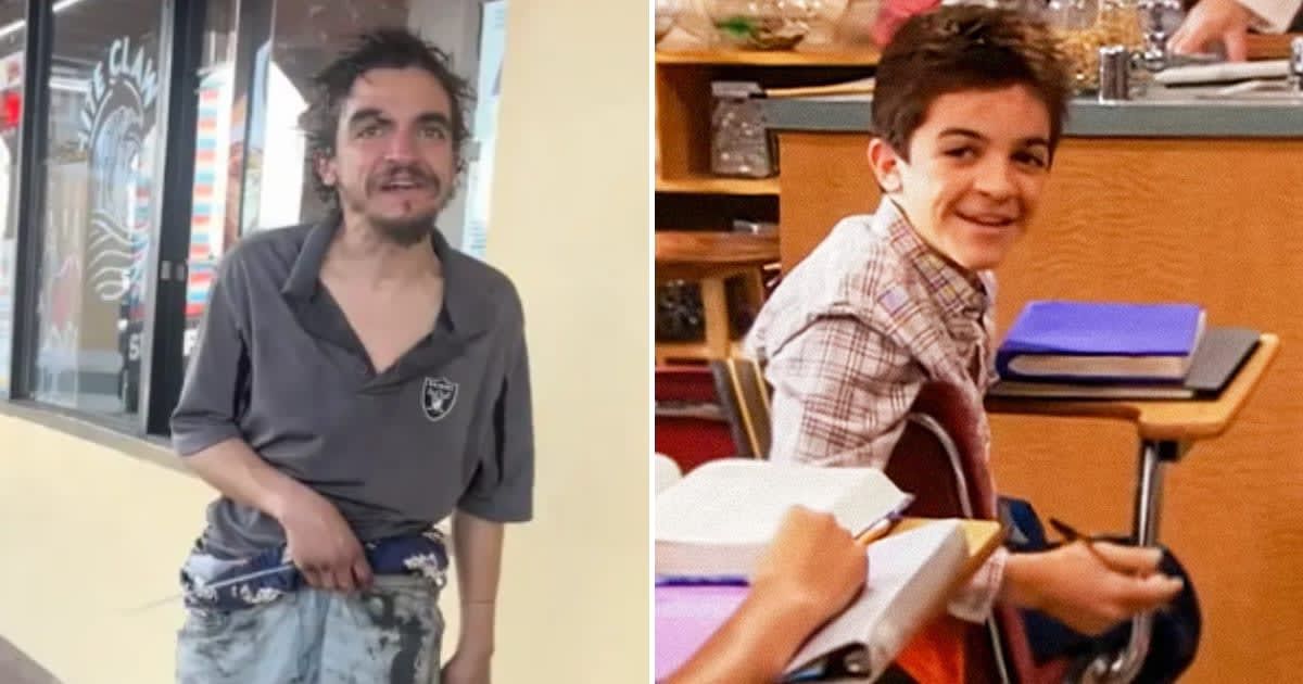 Homeless Nickelodeon star Tylor Chase was seen in Riverside as his father spoke about years of addiction and mental illness(Nickelodeon, X)