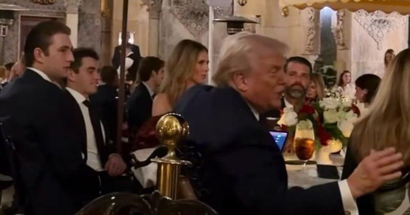 New pics show Barron Trump at Mar-a-Lago Christmas dinner after rumors he skipped event