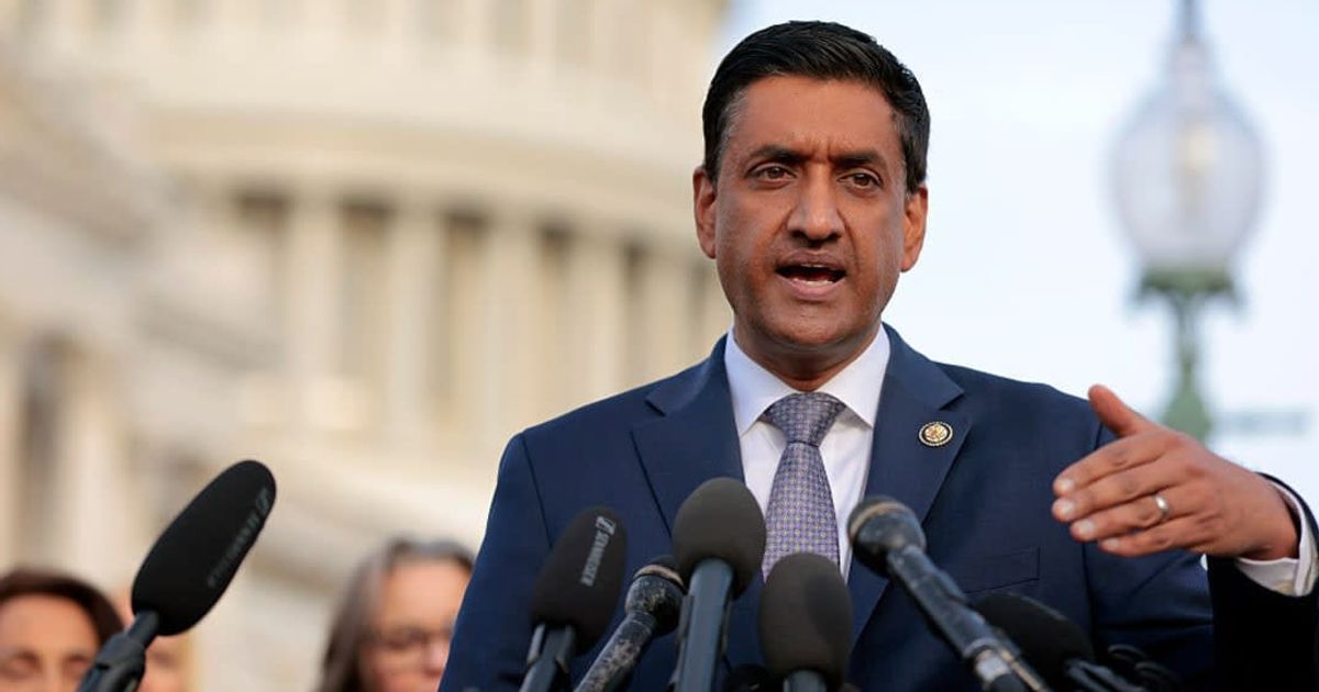Ro Khanna took to X to demand that the British royal family compensate Jeffrey Epstein’s victims (Heather Diehl/Getty Images)