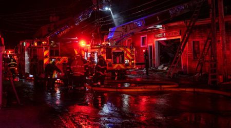 Massive fire tears through historic Portland wharf as firefighters race to stop spread