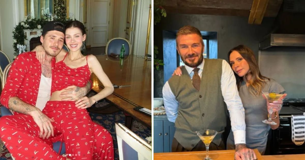 Nicola Peltz and Victoria Beckham took to Instagram to share glimpses from their holiday celebrations (@nicolaannepeltzbeckham, @victoriabeckham/Instagram)