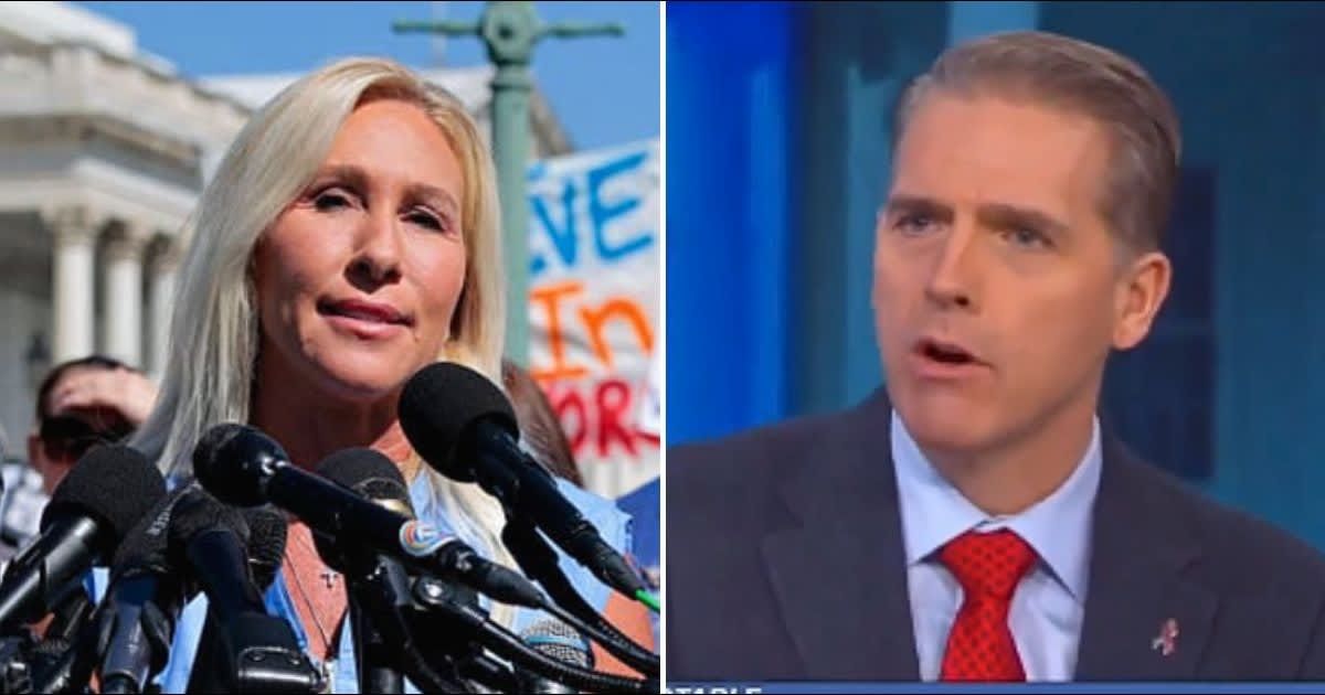 Scott Jennings said Marjorie Taylor Greene had 'gone off the deep end' during a discussion on party divisions (Getty Images, CNN)