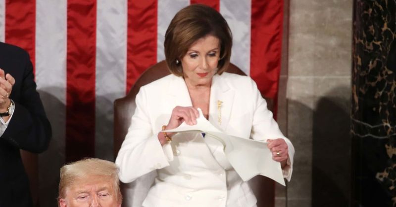 Nancy Pelosi says tearing up Trump’s 2020 State of the Union speech was spontaneous