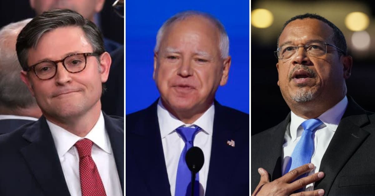 Mike Johnson revealed that the House Oversight Committee has expanded its investigation into the alleged fraud and has demanded data from Tim Walz, Keith Ellison, and other officials (Getty Images)