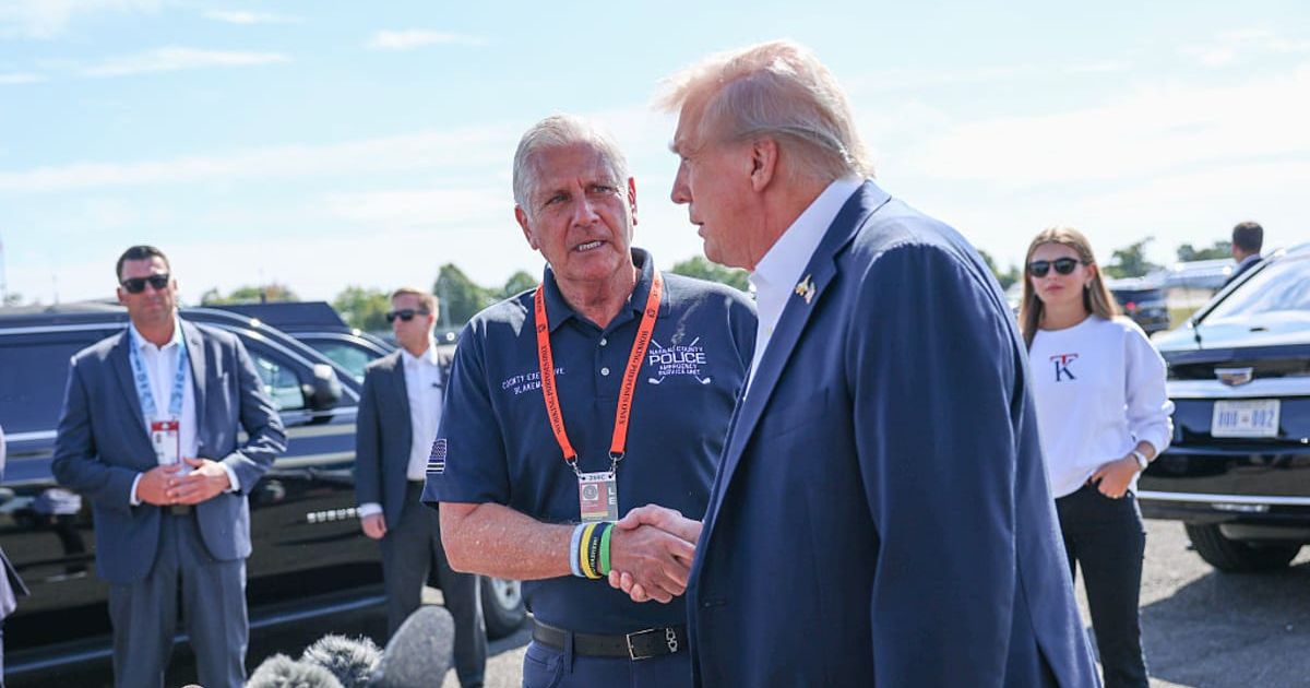 Kathy Hochul’s team argued that Bruce Blakeman had mirrored Trump-era policies and warned of risks to healthcare and family support (Getty Images) 