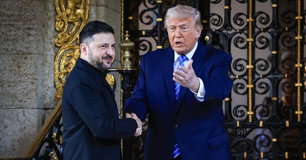 Jonathan Lemire reminded viewers that Russian President Vladimir Putin had launched the war, questioning Donald Trump’s framing of Russia as supportive of Ukraine’s success (Getty Images)