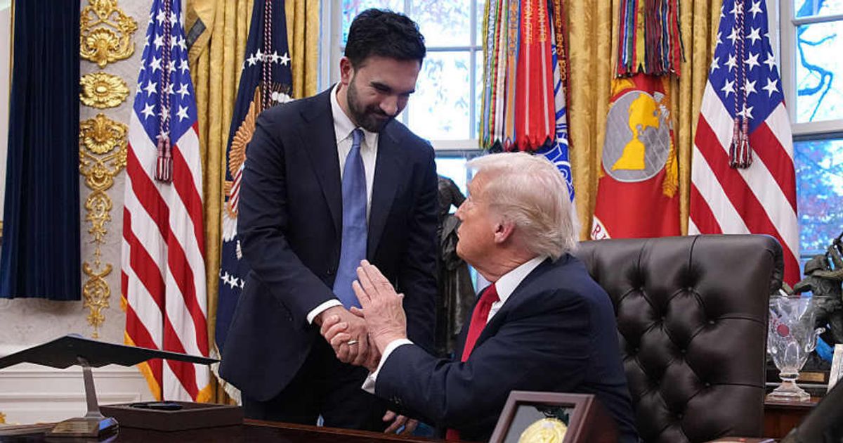 President Donald Trump is said to have greeted New York City Mayor-elect Zohran Mamdani with a rather effusive compliment upon his arrival at the Oval Office last month (Getty Images)