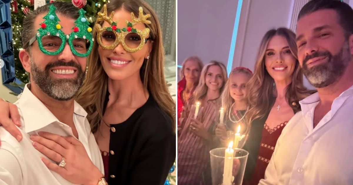 Bettina Anderson’s massive engagement ring was prominent in photos shared by Donald Trump Jr (@donaldjtrumpjr/Instagram)