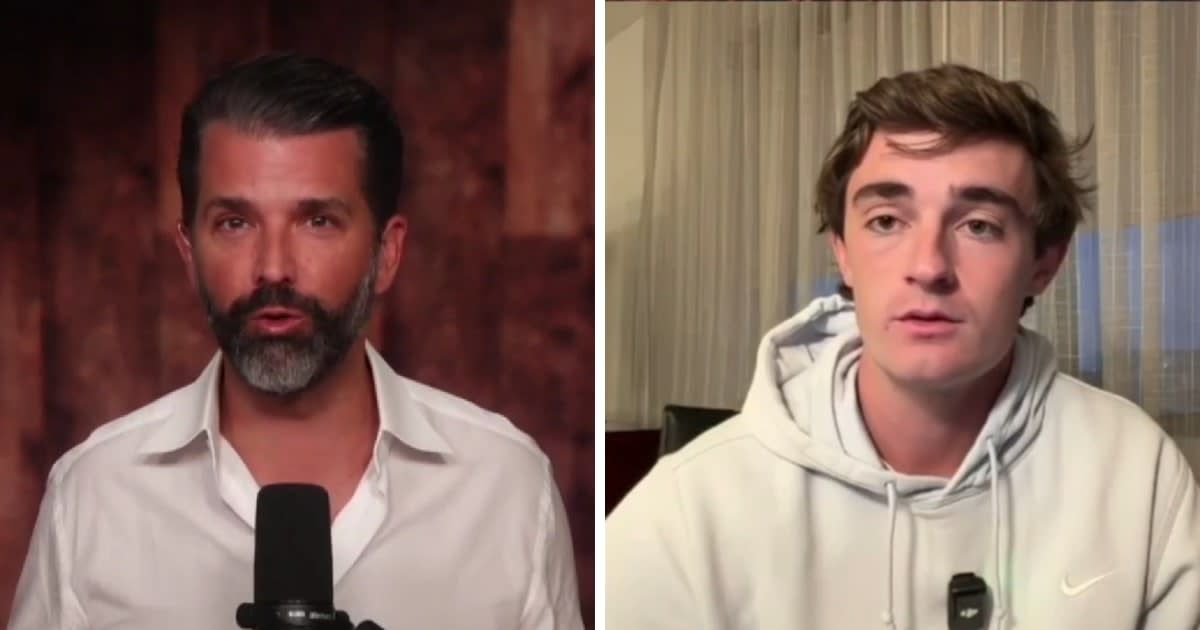 Nick Shirley and Trump Jr. discuss claims of widespread Somali fraud following his viral video (Screengrab/@Donald Trump Jr./ Rumble)