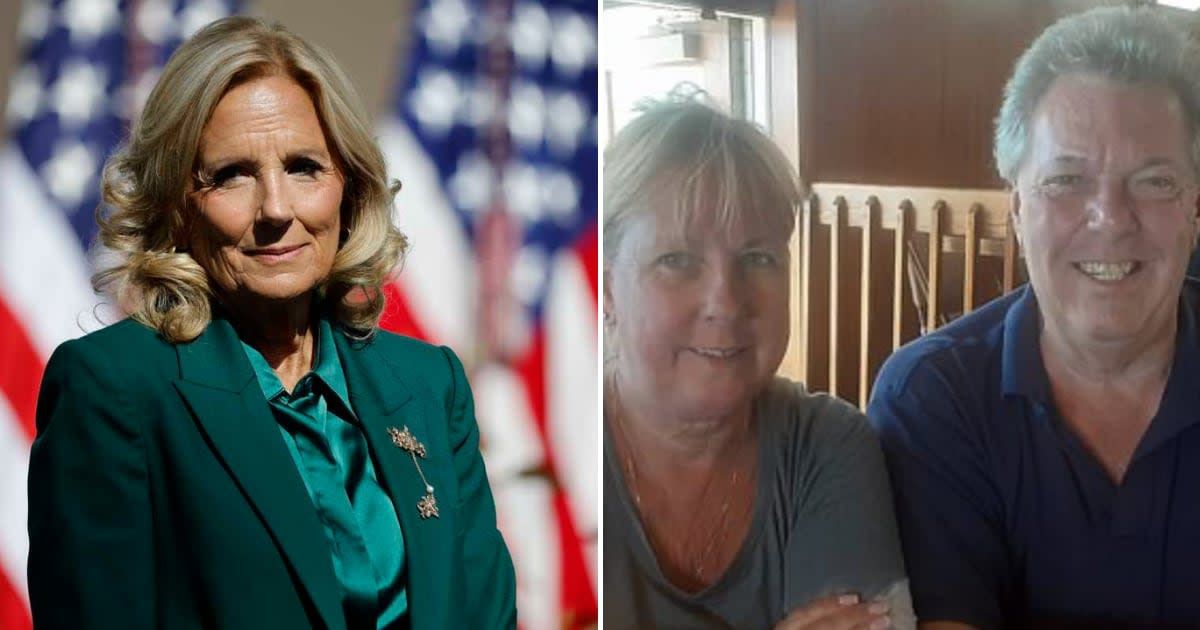 Linda Stevenson, wife of Jill Biden’s former husband Bill Stevenson, was found dead at her Delaware home on December 28 (Getty Images, @marlahohner/X)