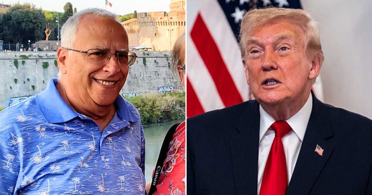 President Donald Trump brought a dash of the Vatican to Mar-a-Lago earlier this week, hosting Pope Leo XIV’s brother Lou Prevost at a Monday celebration. (Getty Images)