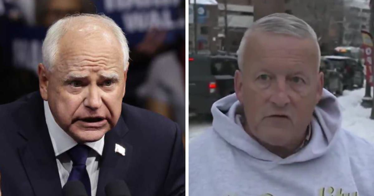 David and Tim Walz clash amid ongoing allegations of widespread daycare fraud in Minnesota.(Screengrab/@GuntherEagleman/X, Getty Images)