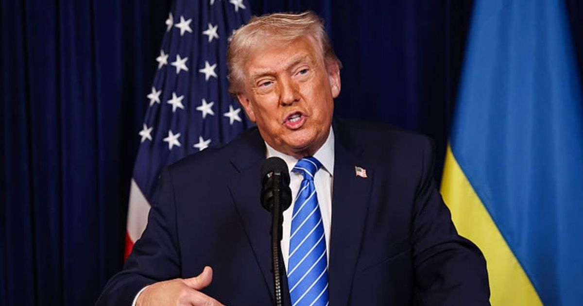 President Donald Trump took to social media to share posts mocking the Kennedy family (Joe Raedle/Getty Images)