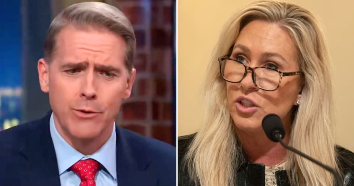 Scott Jennings cast doubt on Marjorie Taylor Greene's sudden shift toward a more 'Christ-like' demeanor during a recent CNN appearance (CNN, Getty Images)