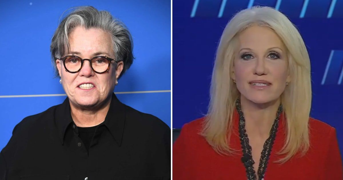 Kellyanne Conway sharply criticized Rosie O’Donnell following the actress’s outspoken opposition to President Donald Trump’s second term (Alberto E Rodriguez/Getty Images, Screengrab/Fox News/YouTube)