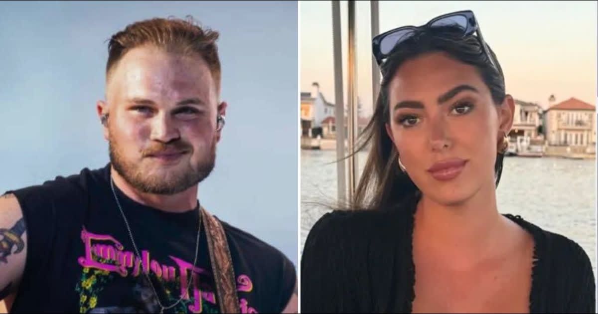Zach Bryan carried Samantha Leonard into a convertible during their wedding in Spain (Getty Images, @samanthaleonard/Instagram)