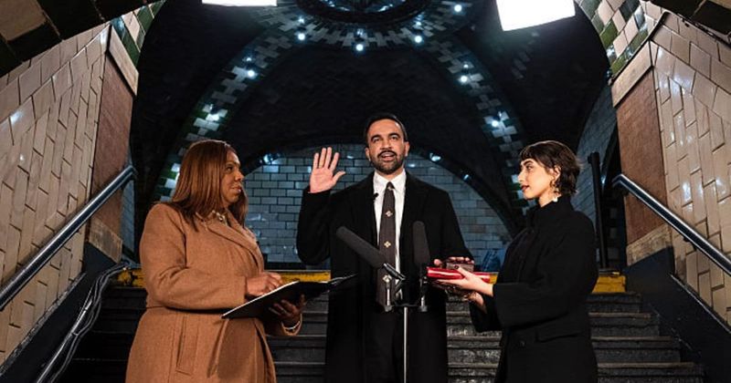 Zohran Mamdani sworn in as NYC mayor at midnight ceremony at abandoned subway station