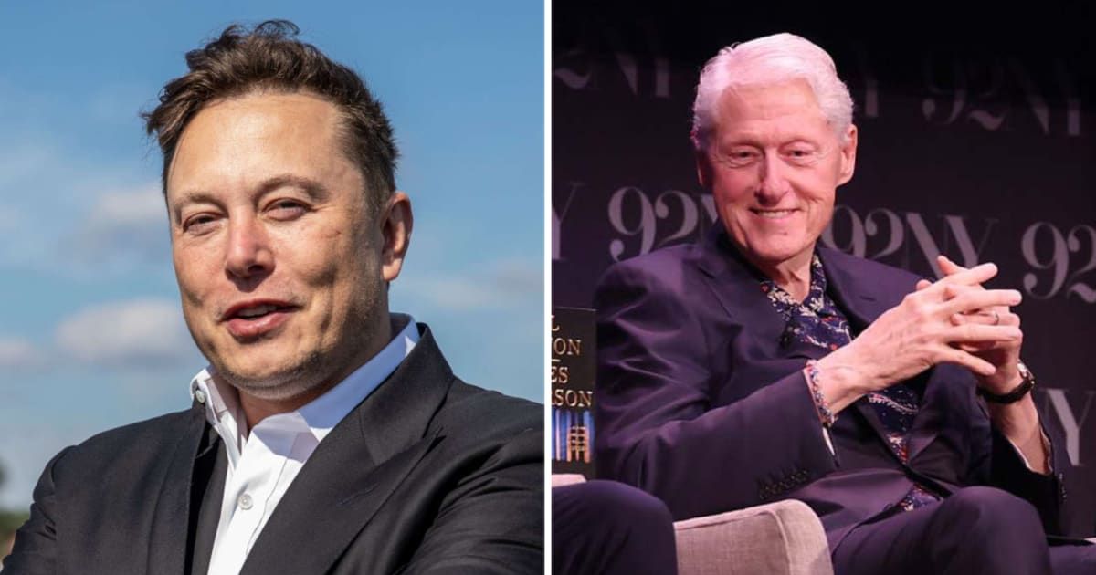 Elon Musk accused former US President Bill Clinton of committing a 'heinous crime' against the American people (Getty Images)