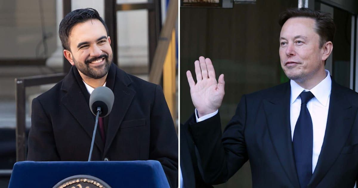 Conservatives criticized media coverage after Zohran Mamdani made a hand gesture during his inauguration ceremony (Getty Images)
