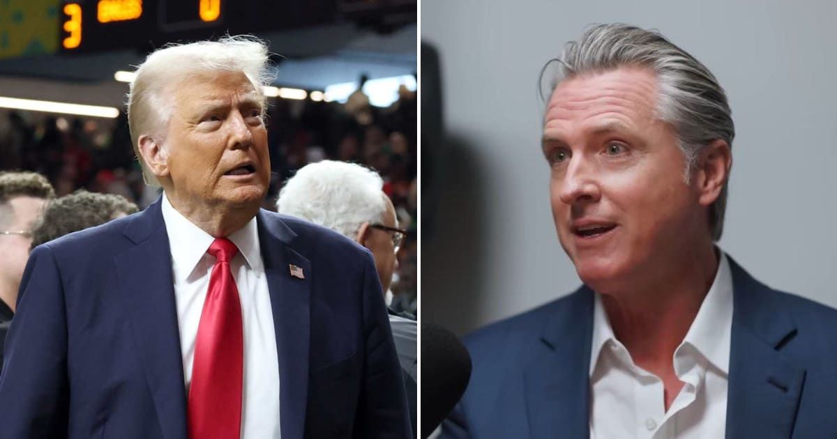 Gavin Newsom refuses to relent in his online trolling against Donald Trump (Getty Images)