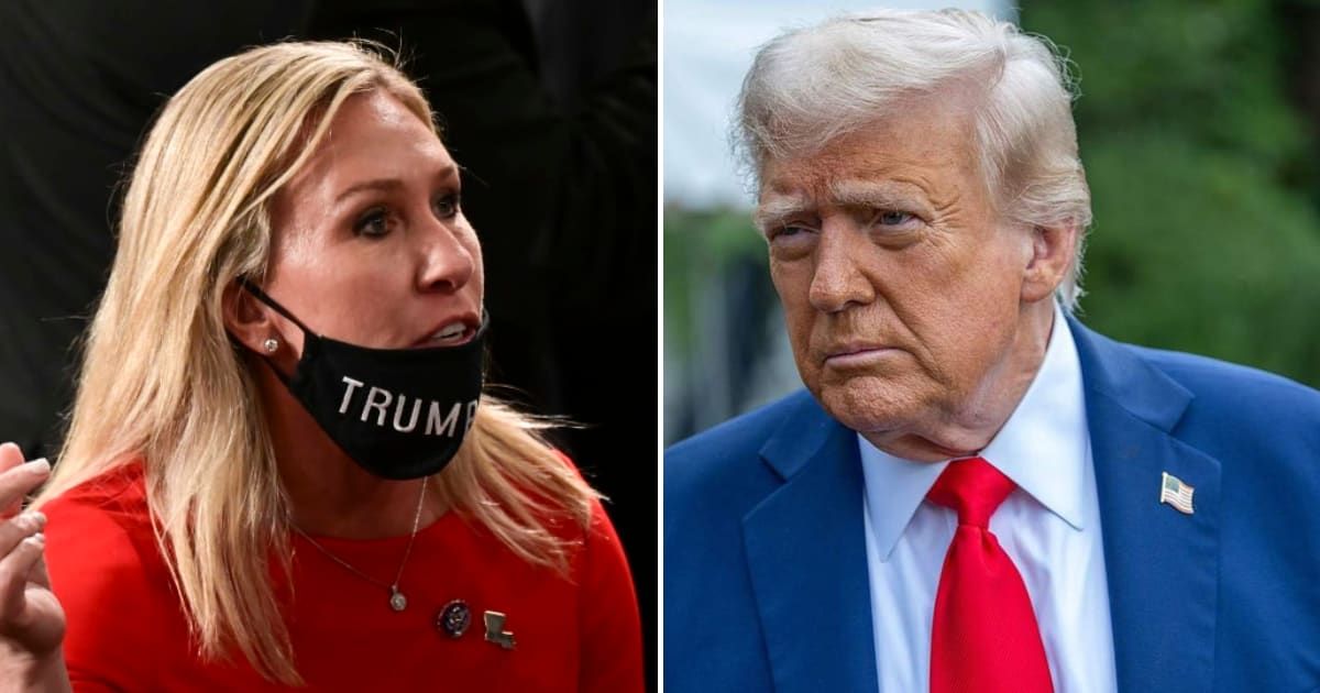 Marjorie Taylor Greene highlighted rising costs of housing, healthcare, and fraud, saying taxpayers funded wars while struggling at home (Getty Images)